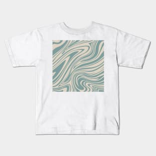 Groovy Swirling Liquid Pattern - Sand and Ocean Kids T-Shirt